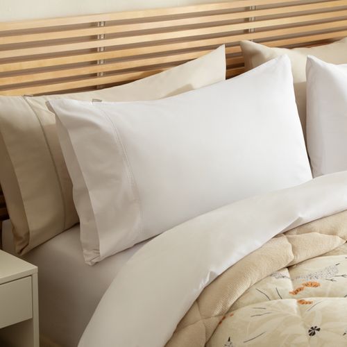 Funda de almohada lisa 144 hilos