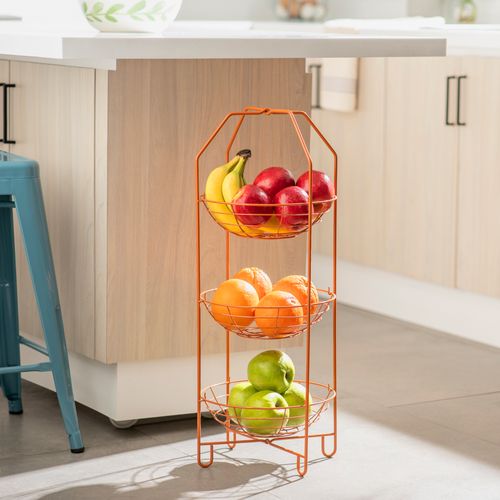 Verdulero con canastos 3 niveles de metal