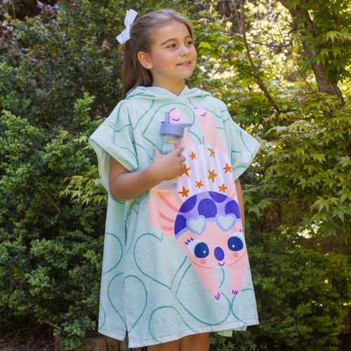 Poncho Playa con Capucha de Algodón