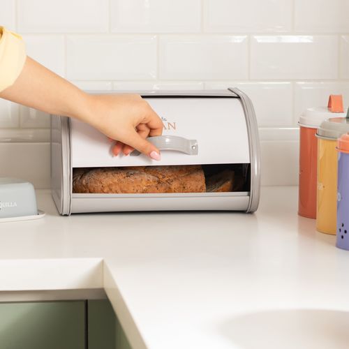 Caja de Pan con Tapa Abatible Enlozada