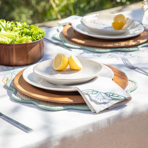 Set 4 Servilletas Bordado Altezzo de Lino