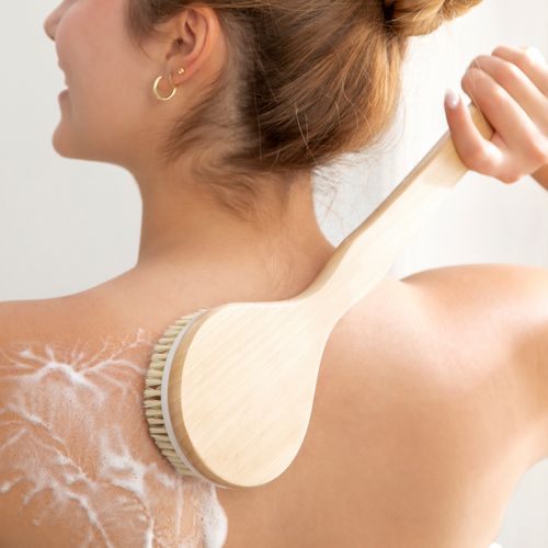 Cepillo Espalda Exfoliante para el Cuerpo de Madera
