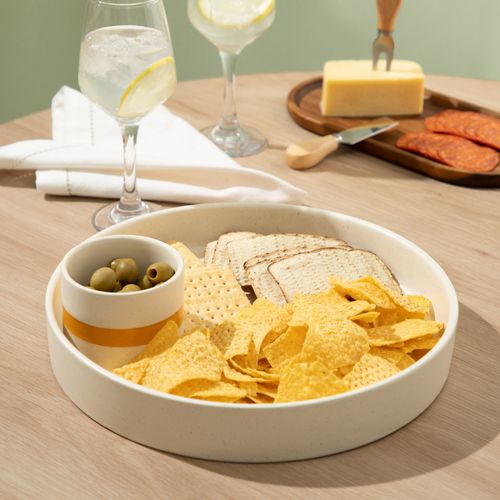 Set Plato y Salsero de Cerámica