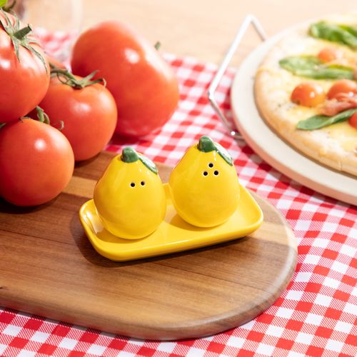 Set Salero y Pimentero para Pizza con Forma de Cerámica