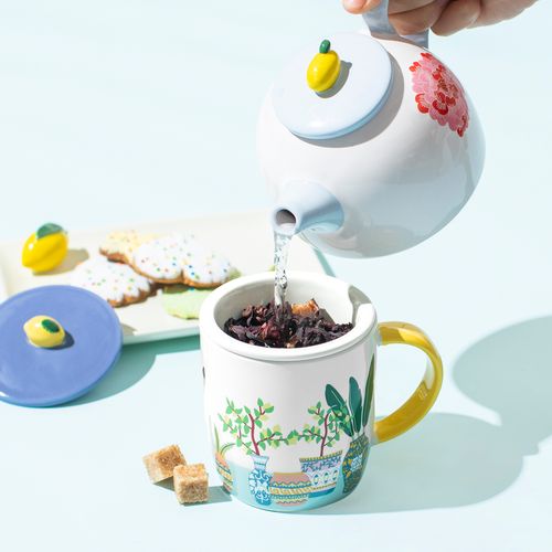 Mug de Cerámica con Infusor y Diseño