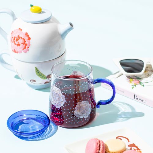 Mug de Vidrio con Infusor y Diseño