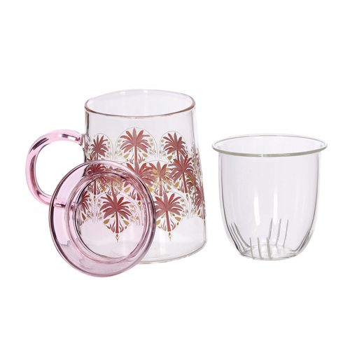 Mug de Vidrio con Infusor y Diseño