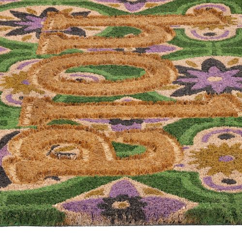 Limpiapiés con Saludo de Fibra Natural