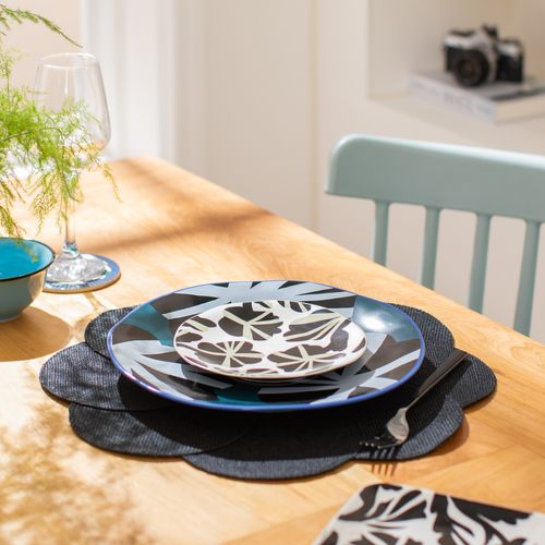 Plato Comida Colección Estampada de Porcelana