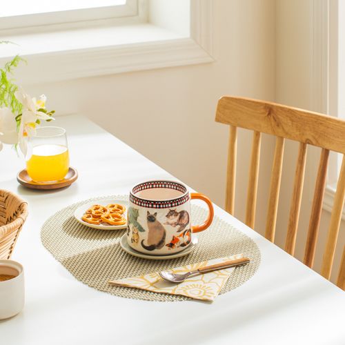 Set 4 Individuales Diseño Wafle PVC