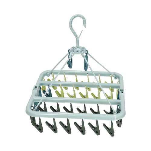 Colgador para Ropa con 32 Pinzas de Plástico