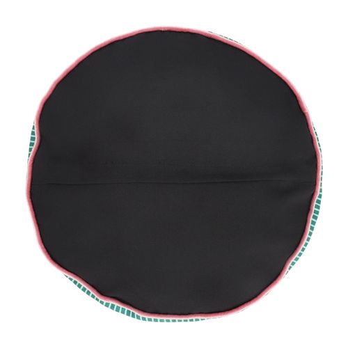 Cojín Redondo con Bordado de Algodón