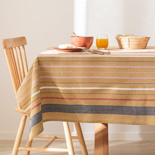 Mantel a Rayas de Algodón